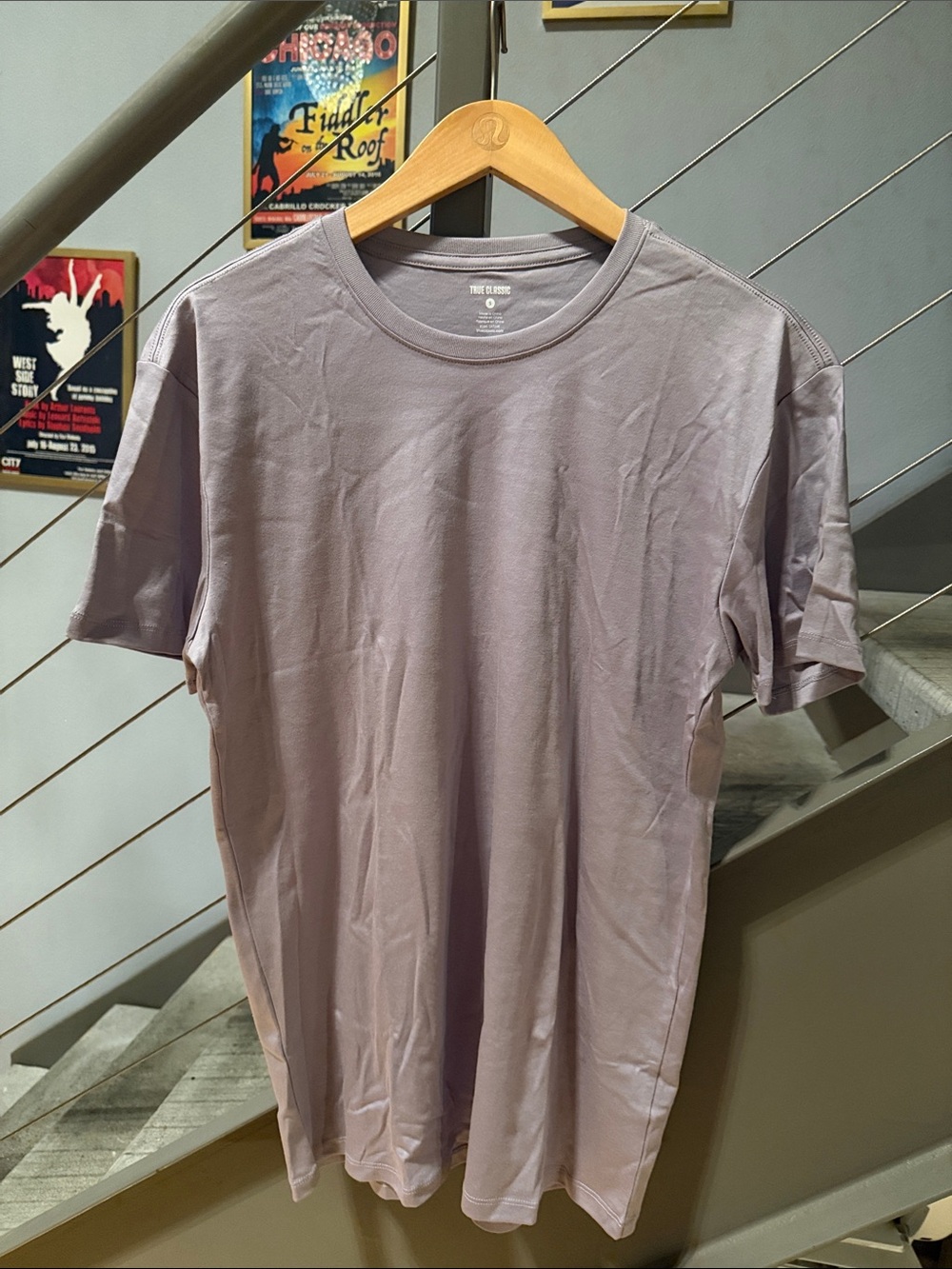 True Classic Pima Cotton Blend Crew T-Shirt Minimal Gray Men’s Small